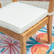 long beach natural antique white outdoor dining chair   