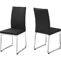 lonnie black chrome dining chair   