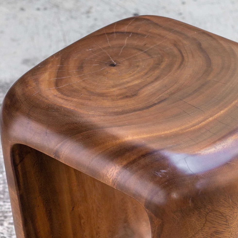 loophole dark brown accent table   