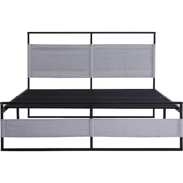 Lorcan Platform King Bed - Gray