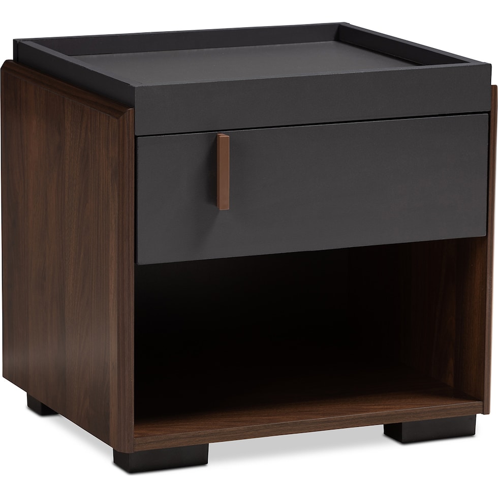 loreda gray nightstand   