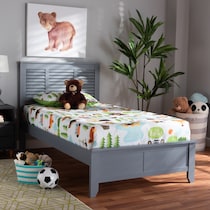 lorella gray twin bed   