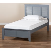 lorella gray twin bed   