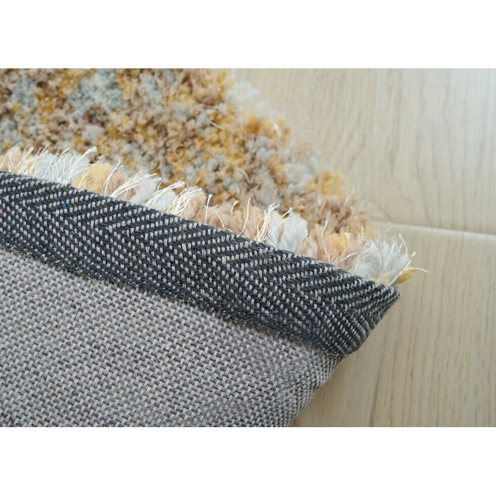 lorena yellow area rug  round   