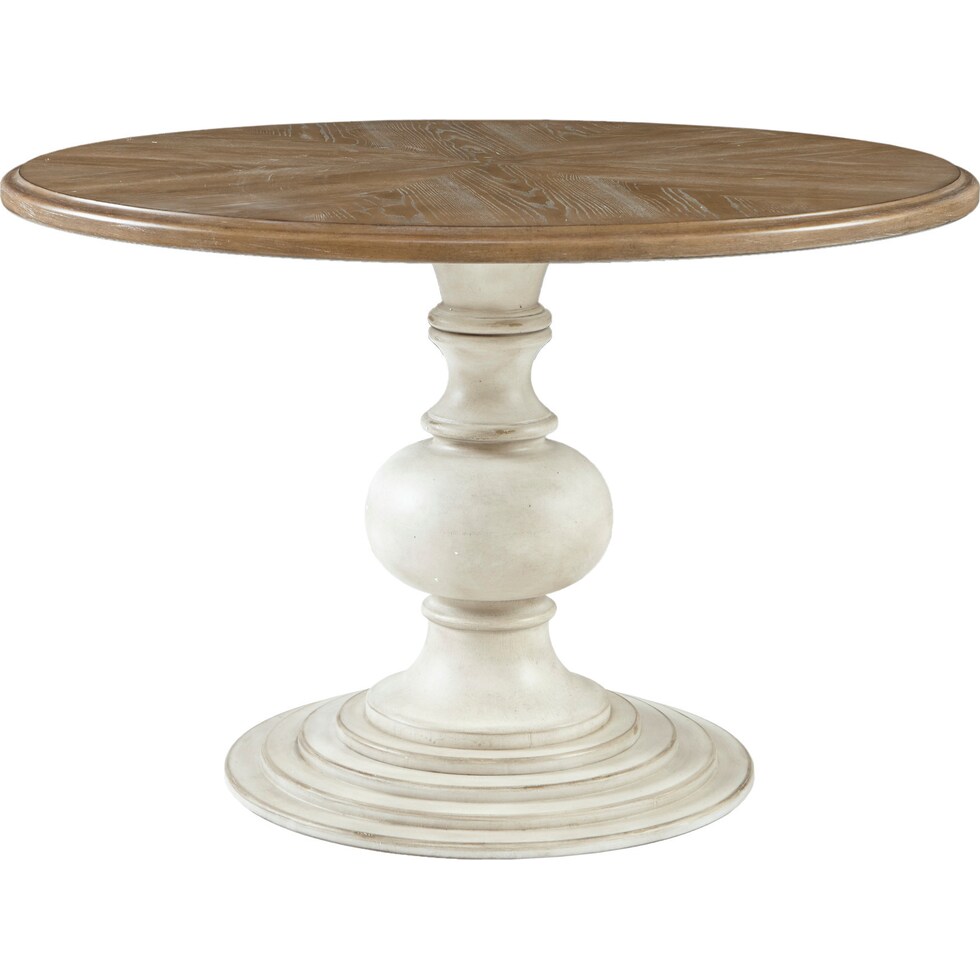 lorenzo walnut cream dining table   