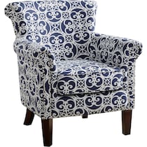loretta blue accent chair   