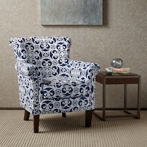 loretta blue accent chair   