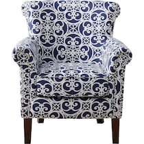 loretta blue accent chair   