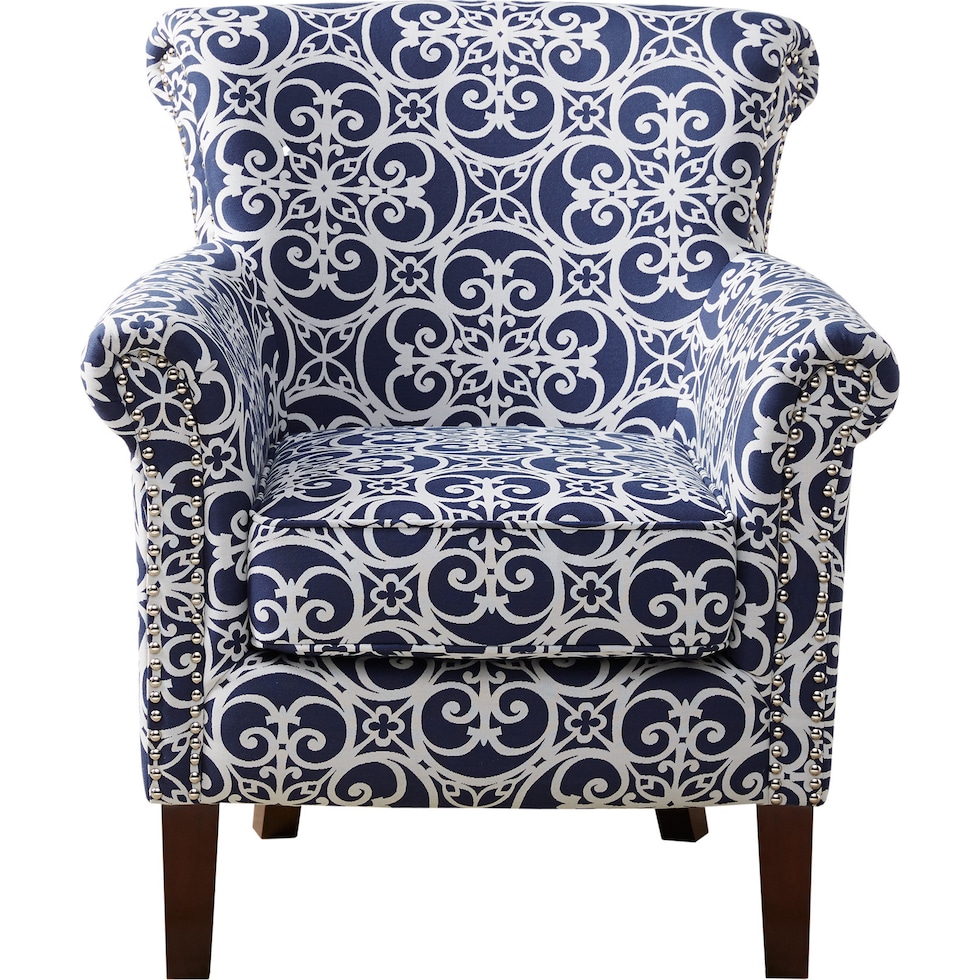 loretta blue accent chair   