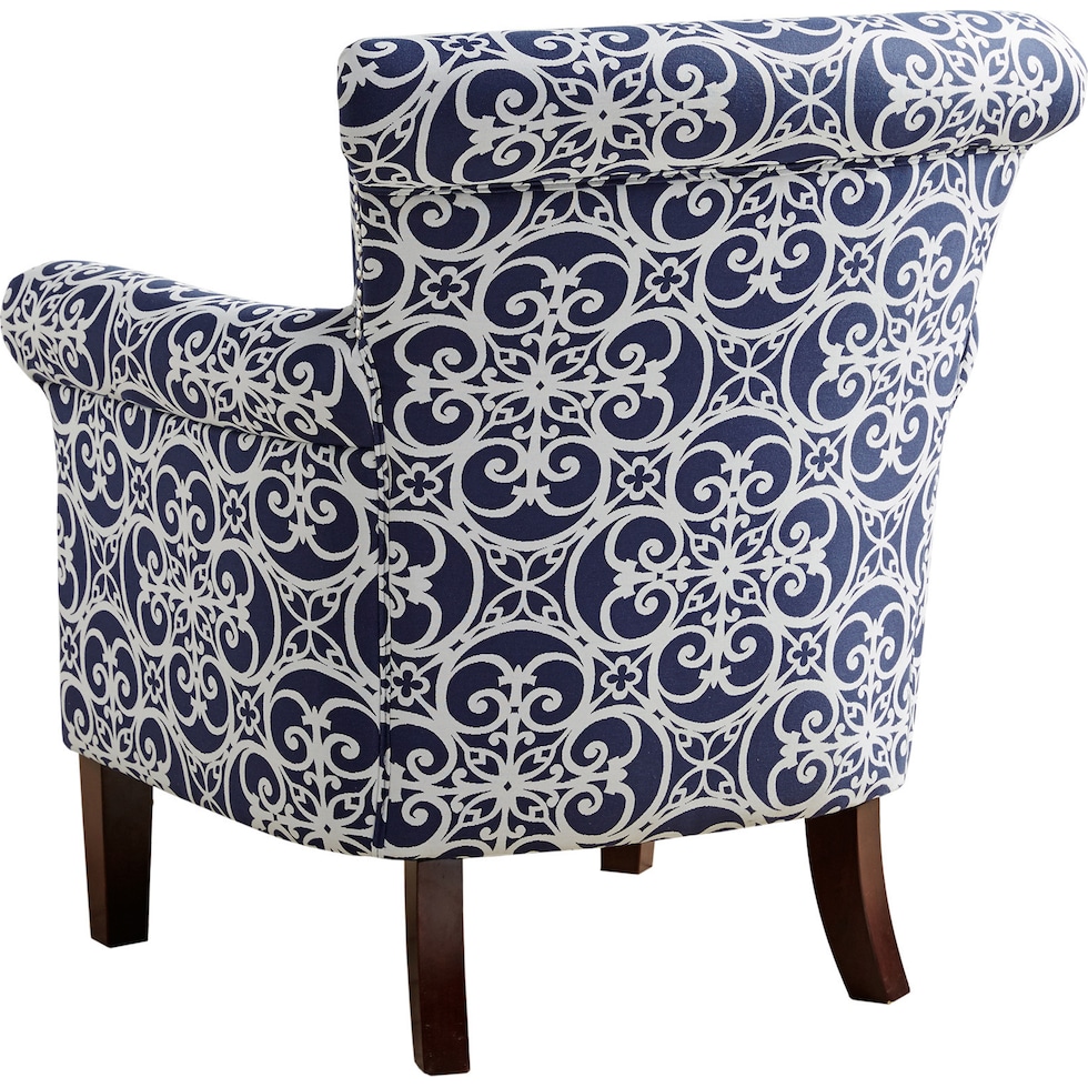 loretta blue accent chair   