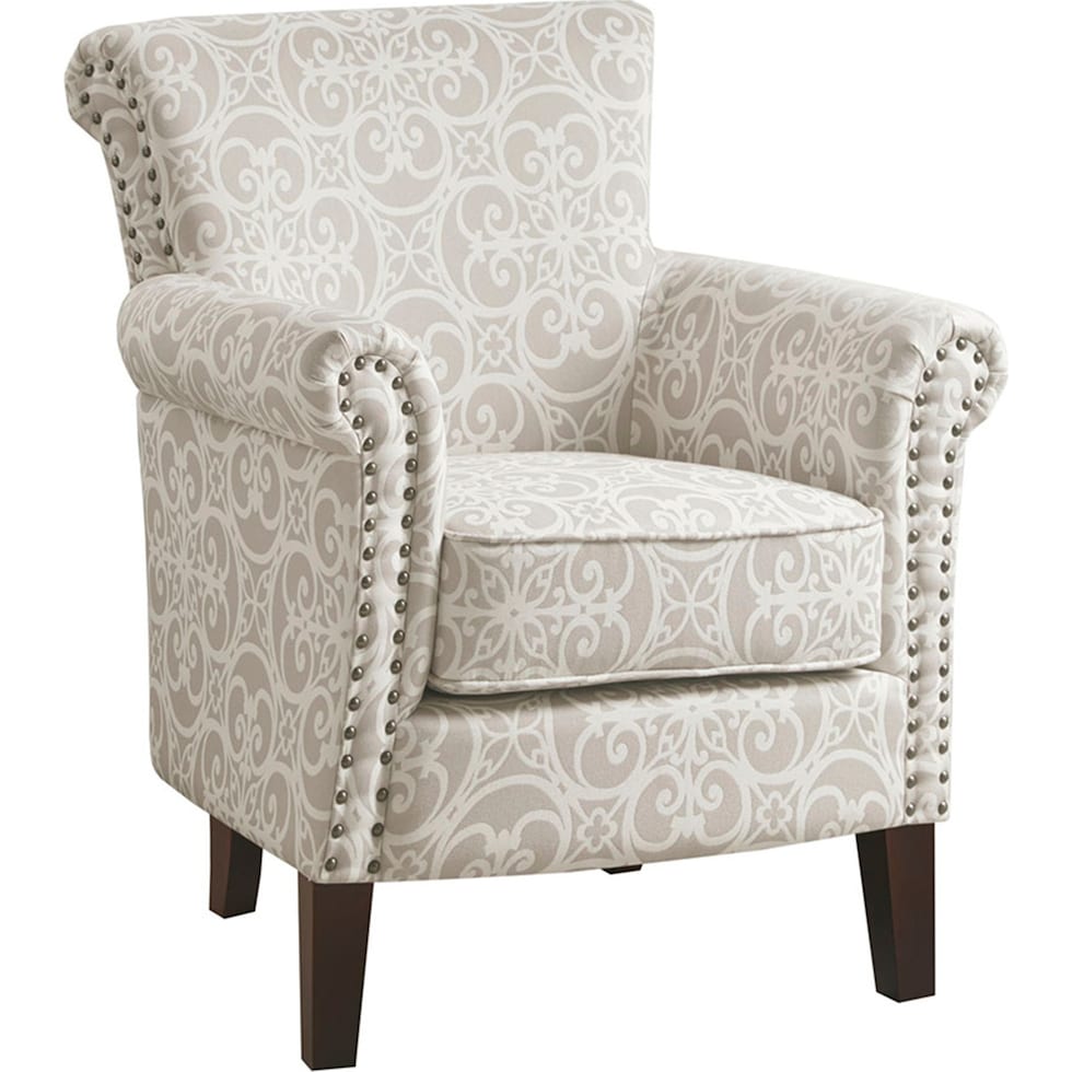 loretta neutral accent chair   