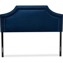 louie blue full headboard   