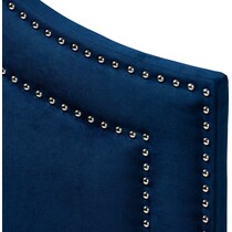 louie blue full headboard   