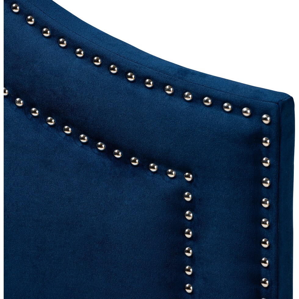 louie blue full headboard   