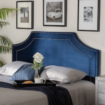 louie blue queen headboard   
