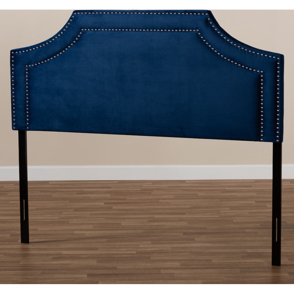 louie blue queen headboard   