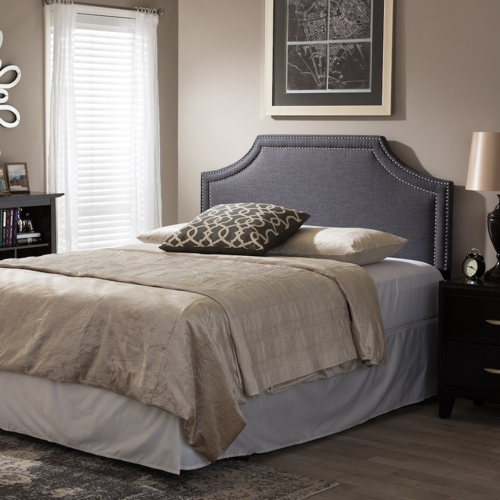 louie gray full headboard   