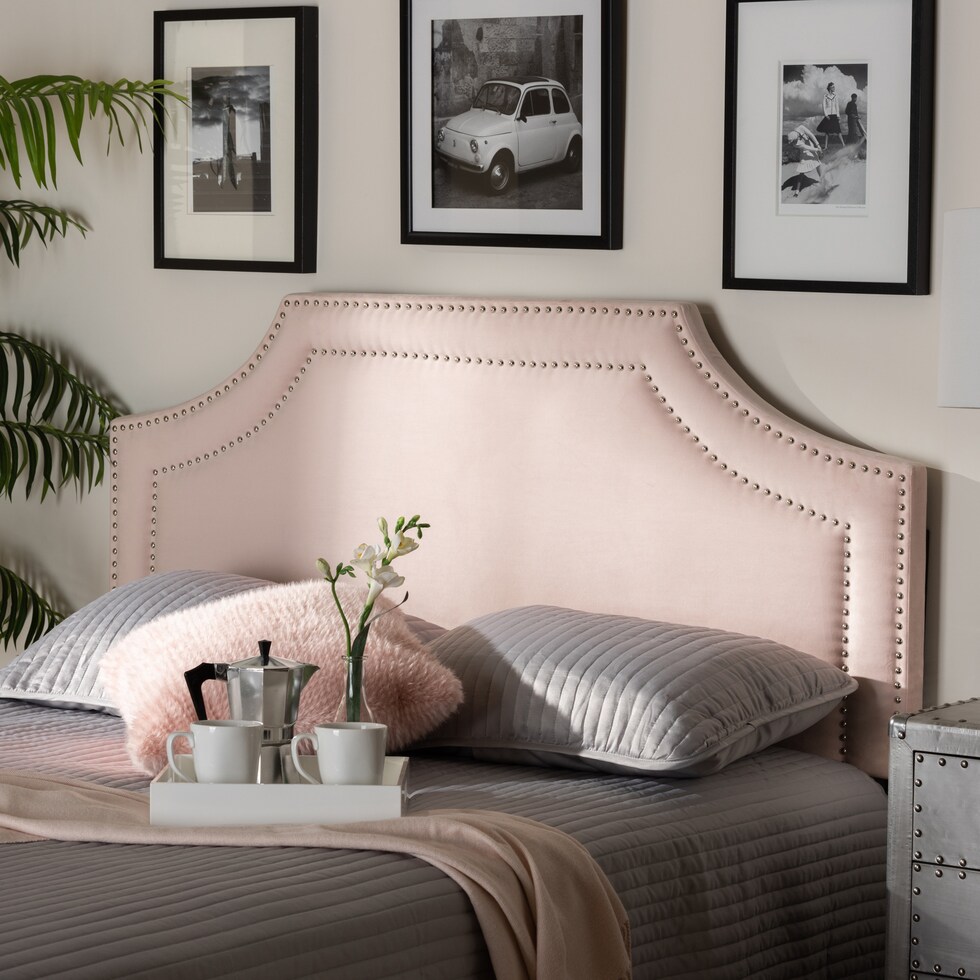 louie pink full headboard   