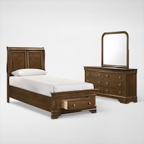 louis bedroom light brown  pc full bedroom   