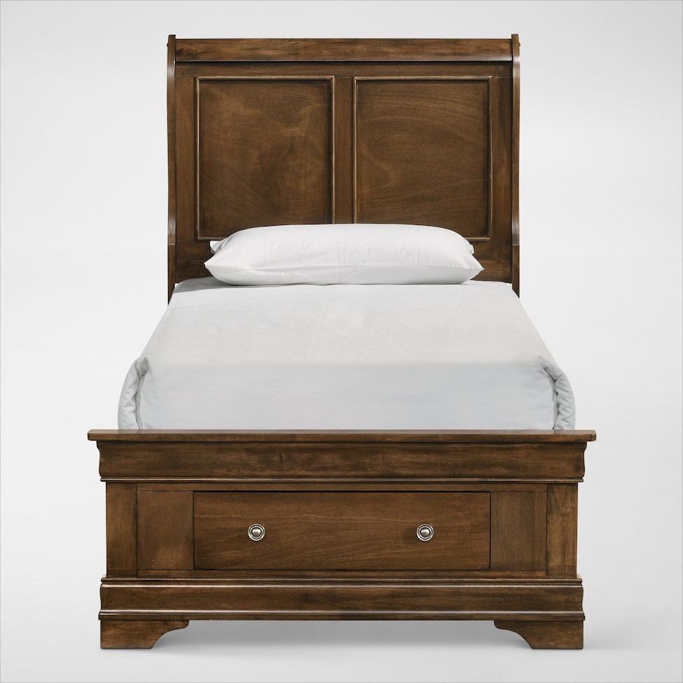 louis bedroom light brown  pc twin bedroom   