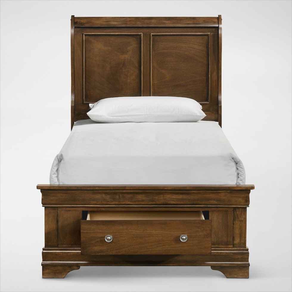 louis bedroom light brown  pc twin bedroom   