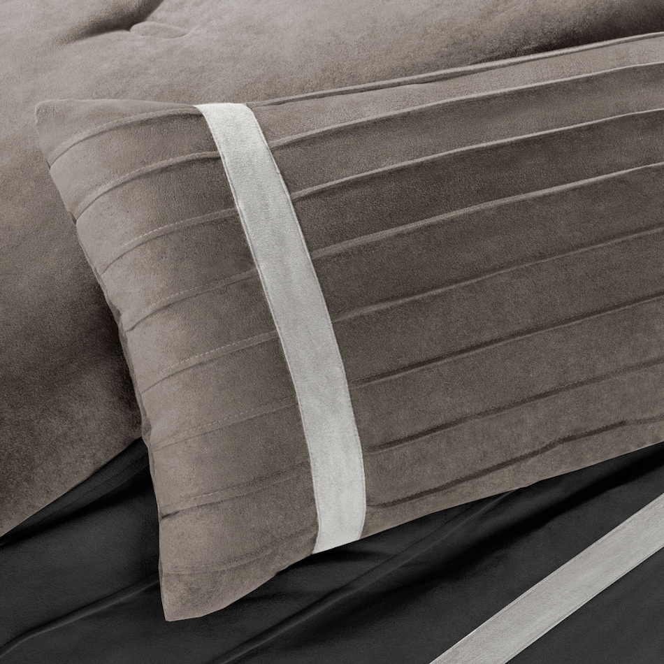 louise black and gray california king bedding set   