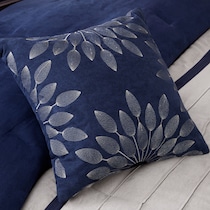 louise blue queen bedding set   