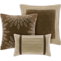 louise light brown full bedding set   