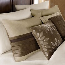 louise light brown king bedding set   