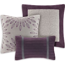 louise purple king bedding set   
