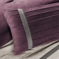 louise purple king bedding set   