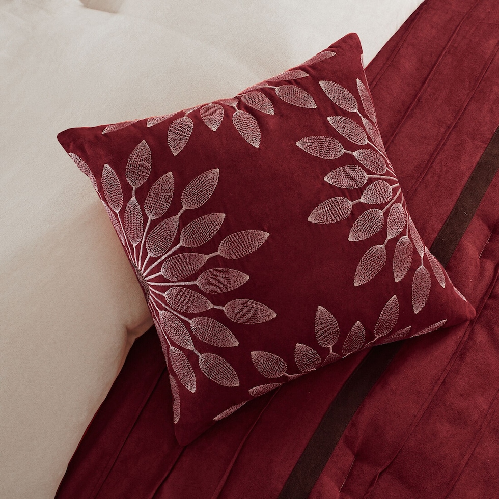 louise red king bedding set   