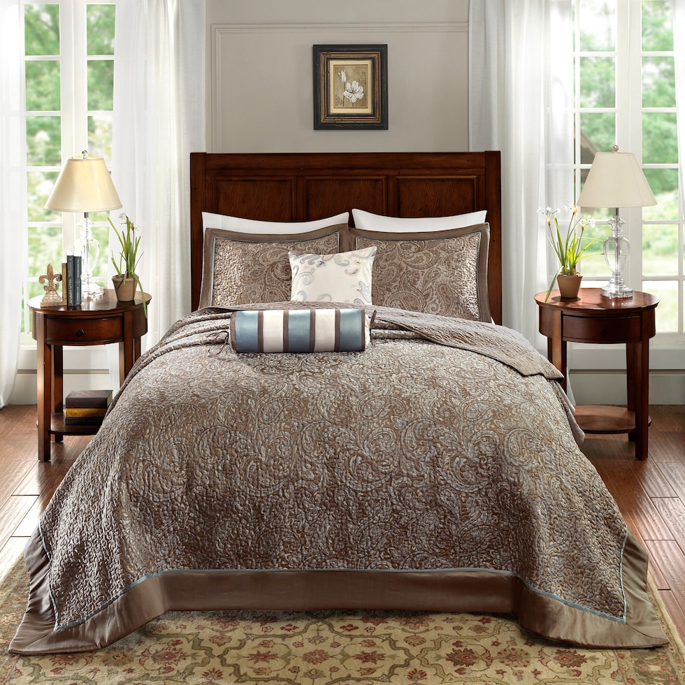 louisiana blue full queen bedding set   