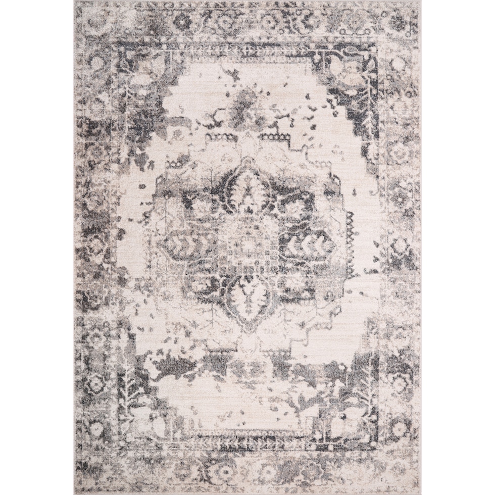 lovage white gray area rug  x    