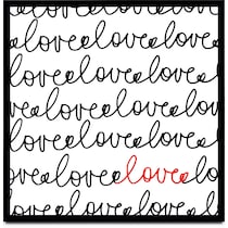 love on repeat black and white wall art   