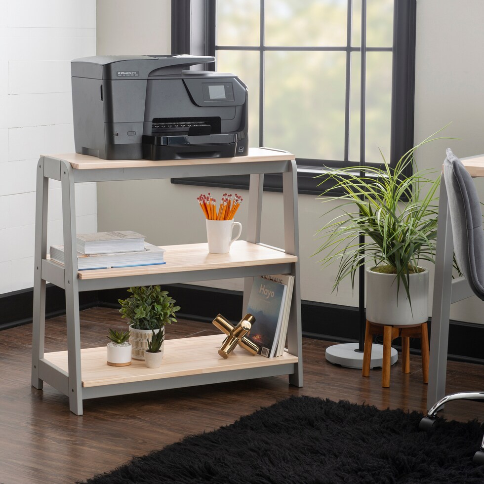 lowell natural gray bookcase   