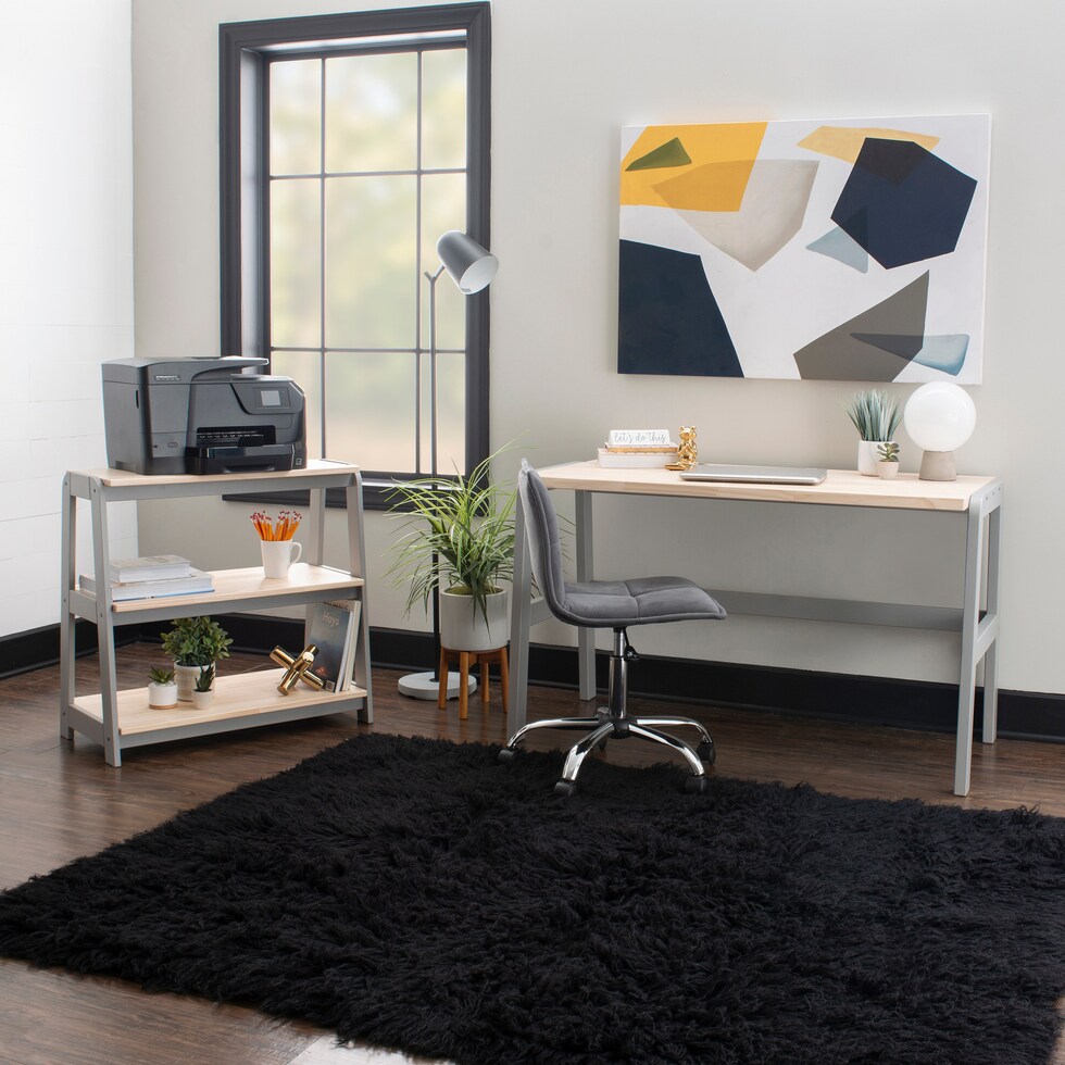 lowell natural gray bookcase   