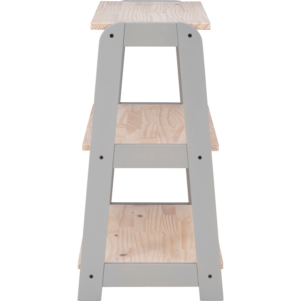 lowell natural gray bookcase   
