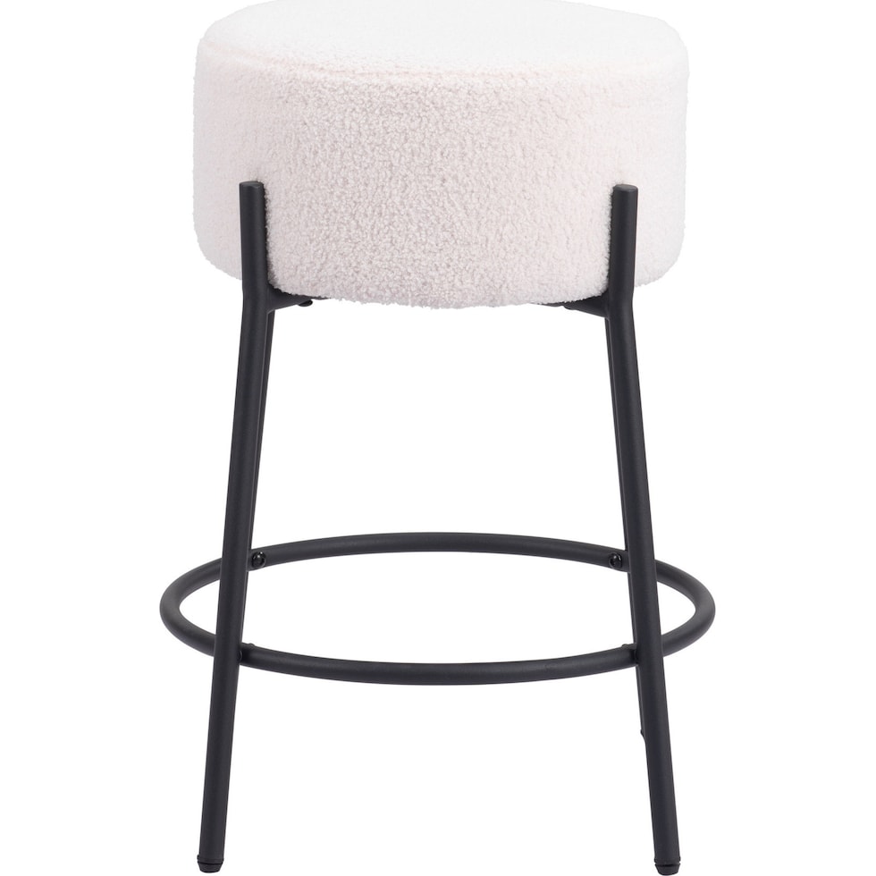 luanda white counter height stool   