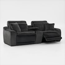 luca reclining blue loveseat   