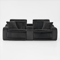 luca reclining blue loveseat   