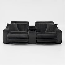 luca reclining blue loveseat   