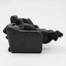 luca reclining blue loveseat   
