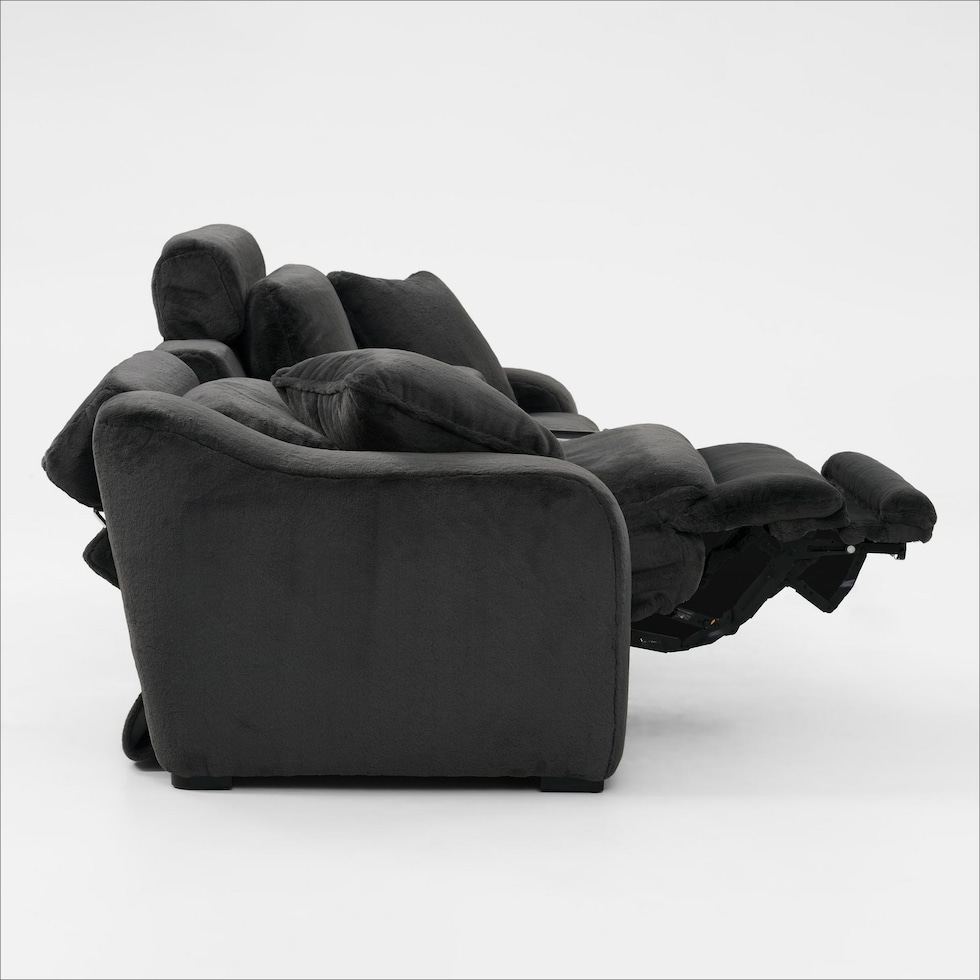 luca reclining blue loveseat   
