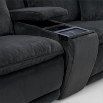 luca reclining blue loveseat   