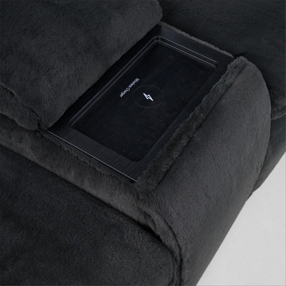 luca reclining blue loveseat   