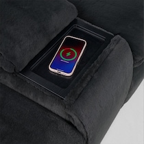 luca reclining blue loveseat   