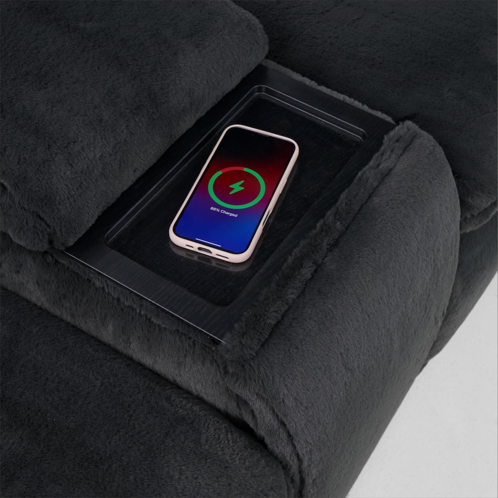 luca reclining blue loveseat   