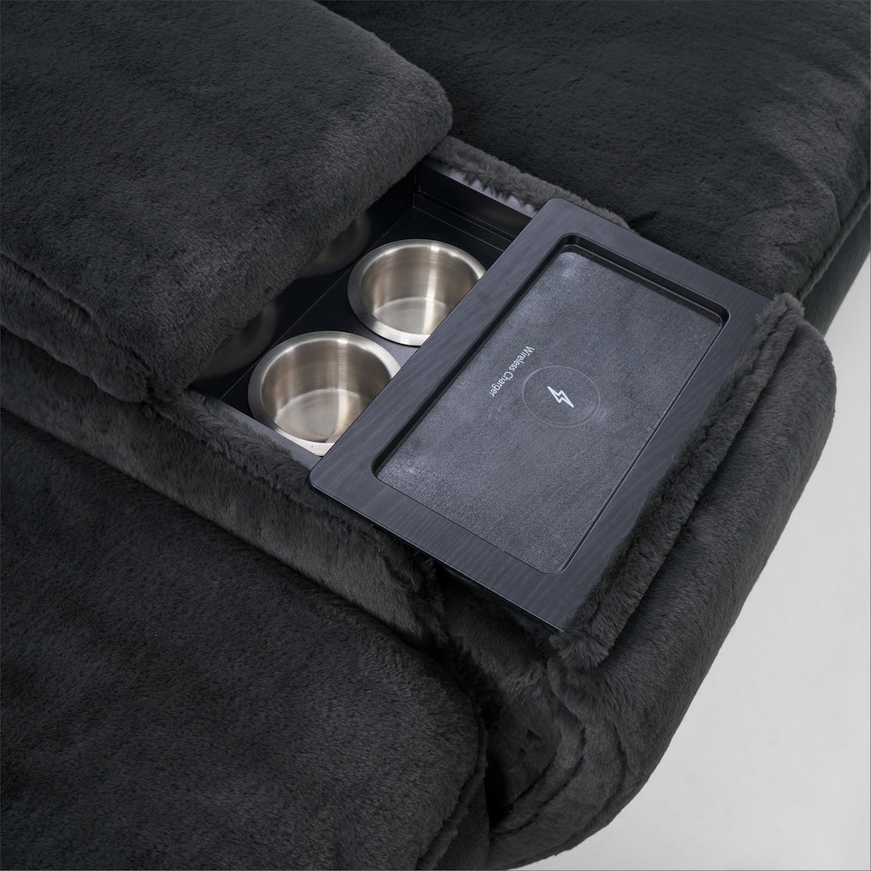 luca reclining blue loveseat   