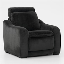 luca reclining blue recliner   